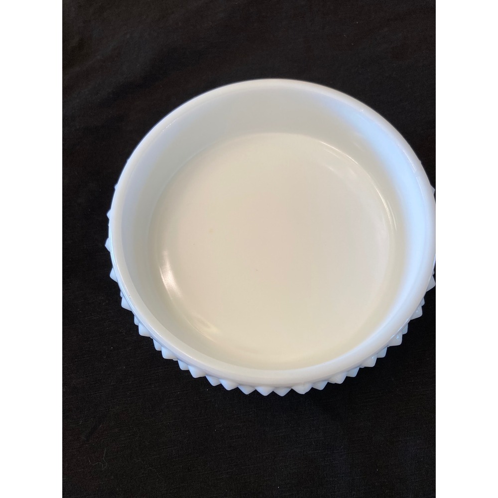 Hobnail Milk Glass Bowl Candy Dish Trinket Holder White Decor‎ Round